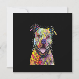 Carte attention aux chiens Pitbull, ils vous voleront le