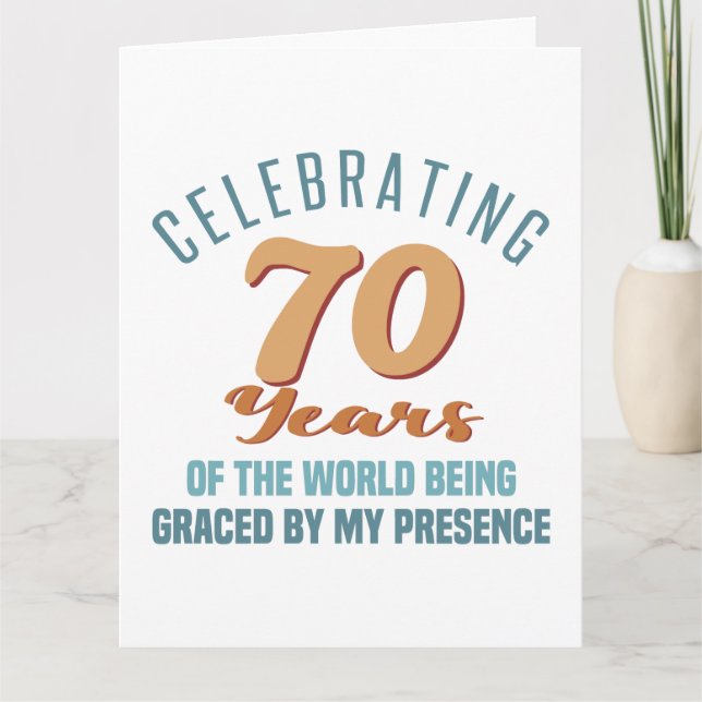 Carte Attitude de 70 ans Sassy (Devant)
