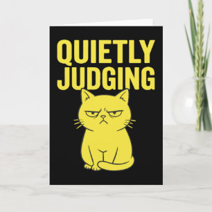 Carte Attitude de chat grincheux – juge silencieusement