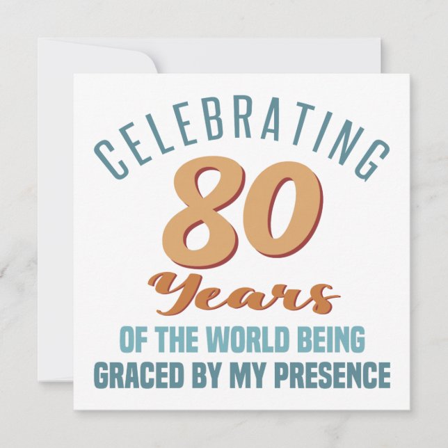 Carte Attitude fougueuse pour 80 ans (Devant)