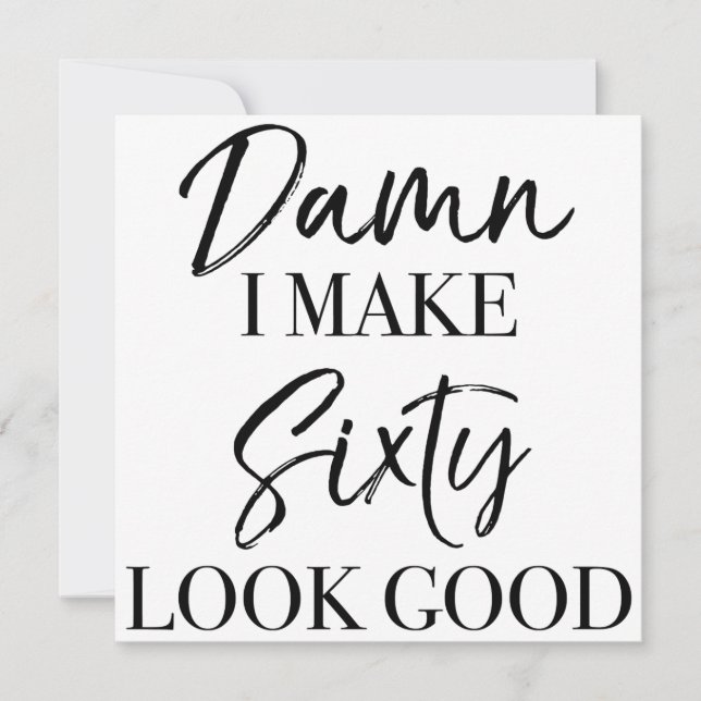 Carte Attitude pour 60 ans (Devant)