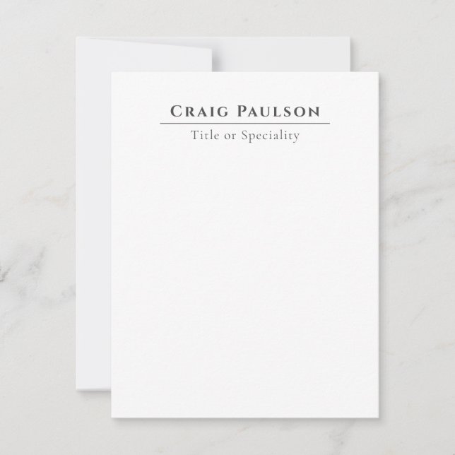 Carte Attractive Professional Plain Minimalist Card (Devant)