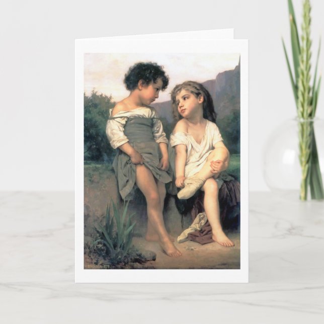 Carte Au bord du ruisseau, Bouguereau (Devant)