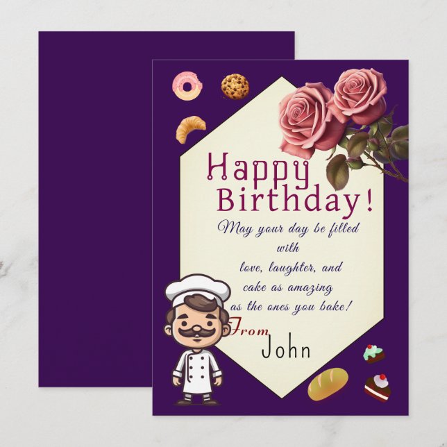 Carte Au chef pâtissier (Devant / Derrière)