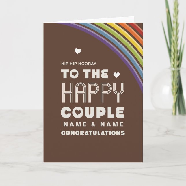 Carte Au couple heureux | Félicitations (Devant)