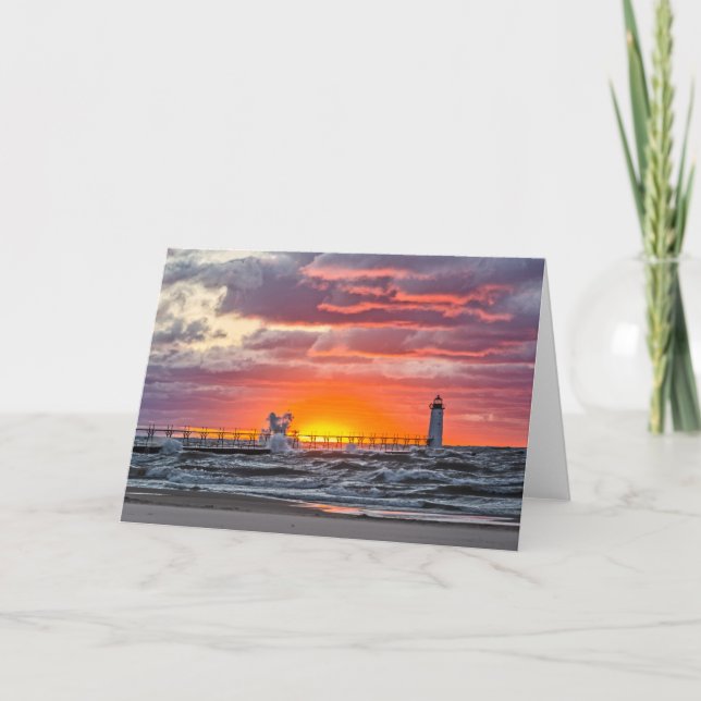 Carte Au début du coucher du soleil (Devant)