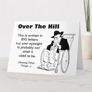 Carte Au-dessus de la colline Homme en fauteuil roulant 