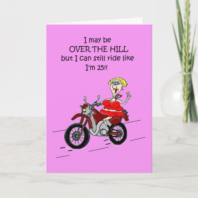 CARTE AU-DESSUS DE LA MAMAN CHAUDE BIKER CARD DE COLLINE (Devant)