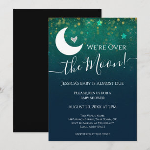 Carte Au-dessus du Baby shower de la Lune