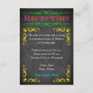 Carte au néon de réception de bat mitzvah de