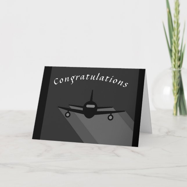 CARTE **AU NOUVEAU PILOTE** FÉLICITATIONS (Devant)