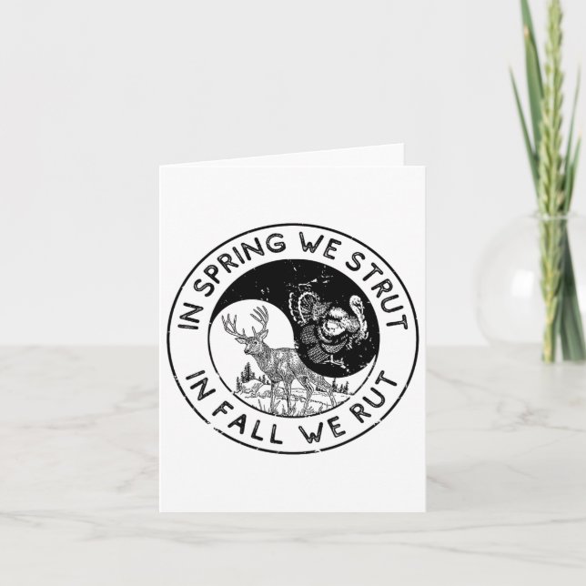 Carte Au printemps nous pavanons en automne nous sommes  (Devant)