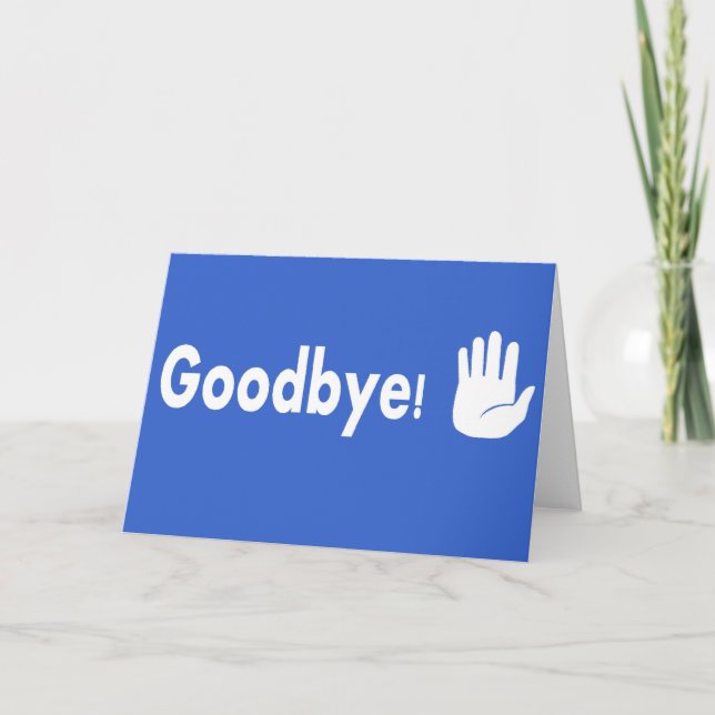 Carte Au revoir ! (Devant)