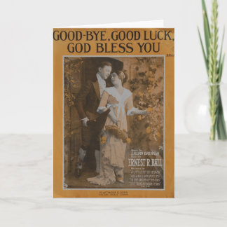 Carte Au revoir, la bonne chance, Dieu vous bénissent