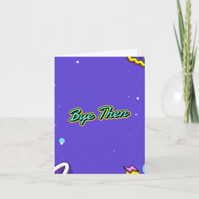 Carte Au revoir. Rude, laissez la carte. Modifier le mes (Devant)