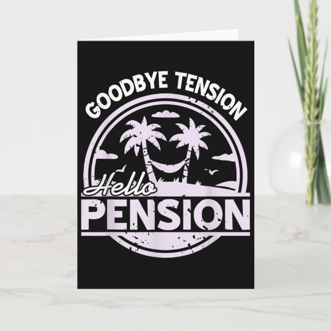 Carte Au revoir tension Bonjour pension Moment de relaxa (Devant)