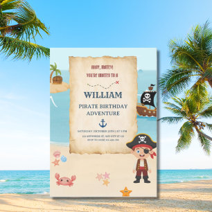 Carte au trésor d'aventure pirate pour l'anniversa