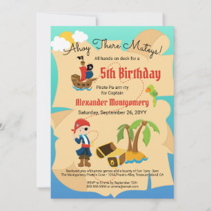 Carte au trésor personnalisée pour l'anniversaire