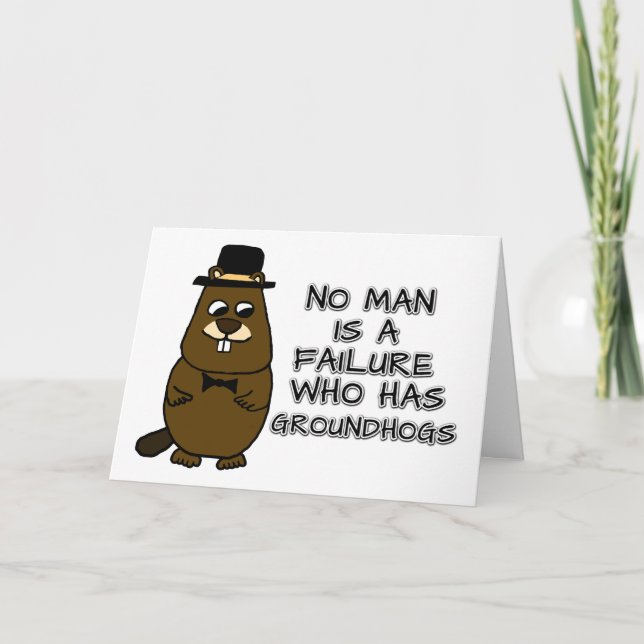 Carte Aucun homme n'est un échec qui a des marmottes (Devant)