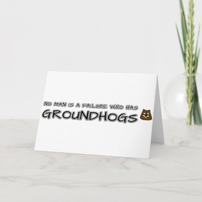 Carte Aucun homme n'est un échec qui a des marmottes (Devant)