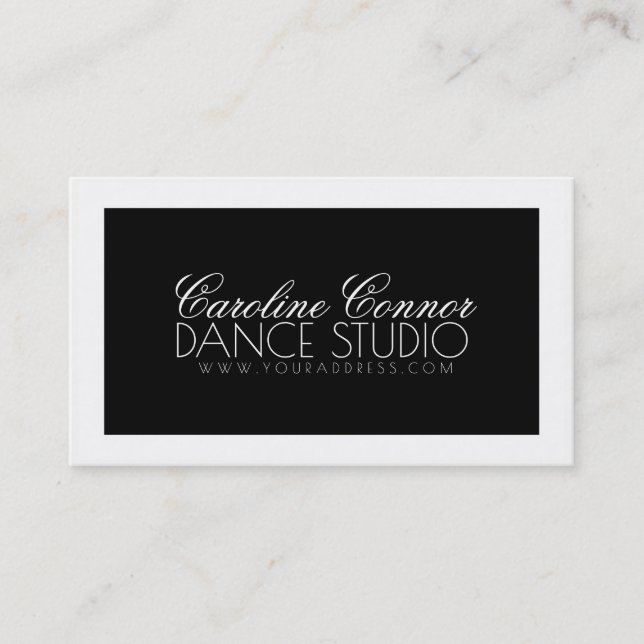 Carte audacieuse noire et blanche de studio de (Devant)