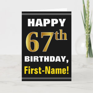 Carte Audacieux, noir, anniversaire d'or de Faux
