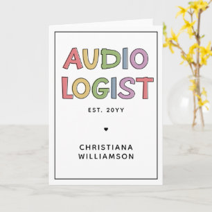Carte Audiologiste personnalisé Audiologie Diplôme Cadea