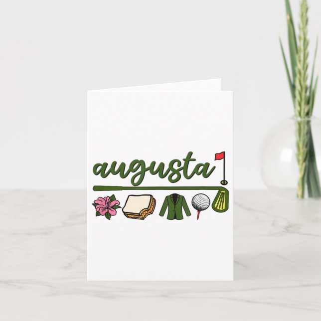 Carte Augusta Géorgie, Azalée, Golf, Fromage Pimento, Ja (Devant)