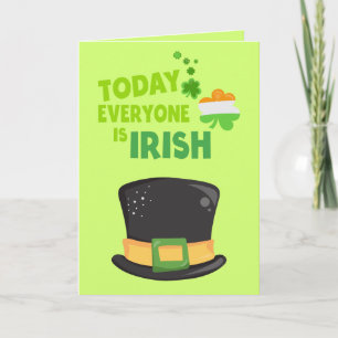 Carte Aujourd'hui, tout le monde est la Saint Patrick ir