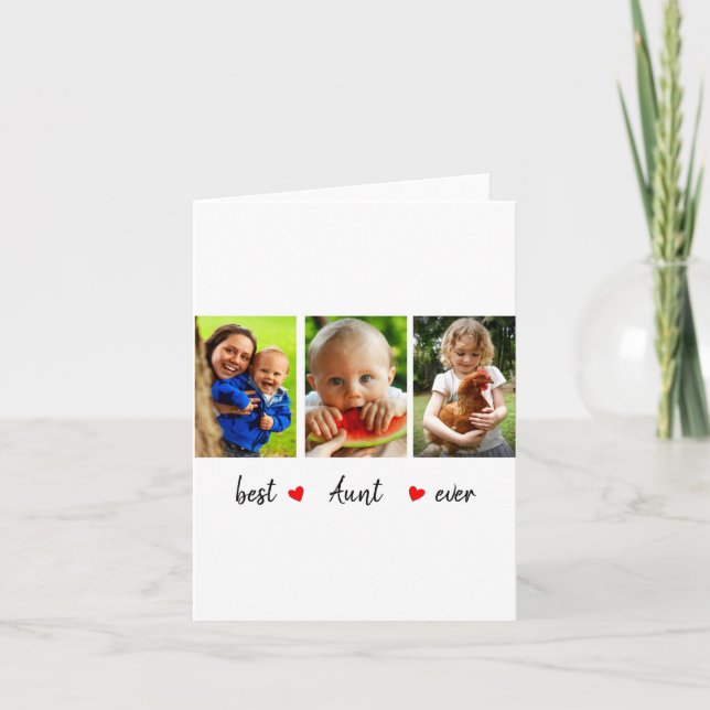 Carte Aunt Ever 3 Photo  (Devant)