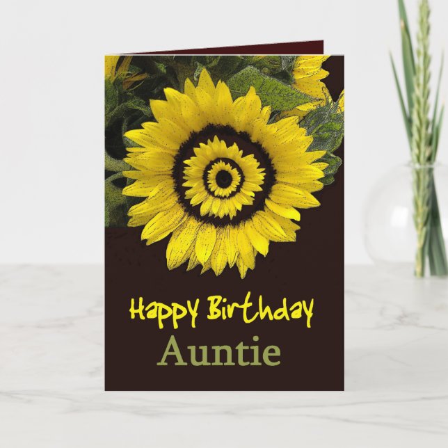 Carte AUNTIE Birthday (Devant)