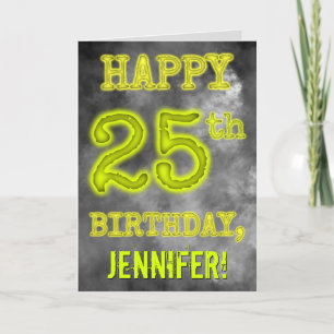 Carte Aura éffrayante Lumineuse "HEUREUX 25ème anniversa