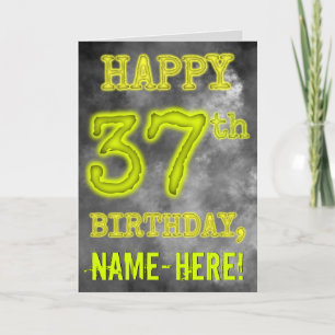 Carte Aura éffrayante Lumineuse "HEUREUX 37ème anniversa