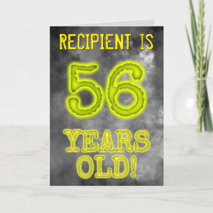 Carte Aura éffrayante Lumineuse Look "56 ANS !" + Nom