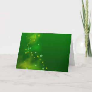 Carte Aurore verte , voeux de Noël.