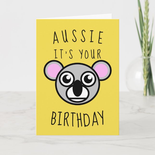 Carte Aussie C'est ton anniversaire (Devant)