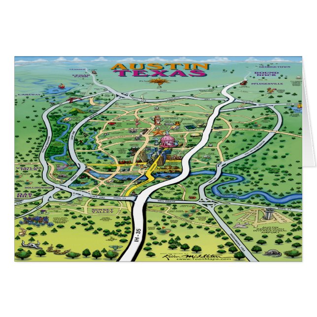 Carte Austin (Devant horizontal)