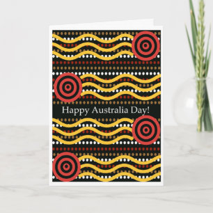 Carte Australia Day Greeting Card, Aboriginal Dot Design
