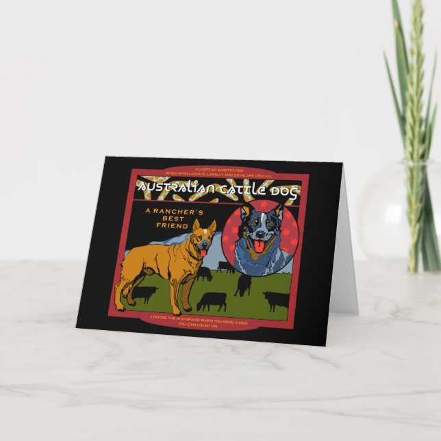Carte Australian Cattle Dog - Le meilleur ami d'un Ranch (Devant)