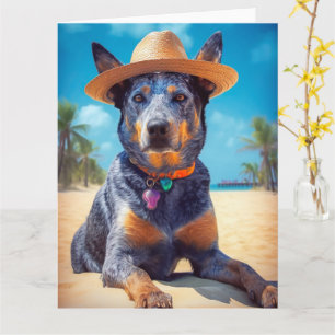 Carte Australian Cattle on Beach, cadeau d'été des amour