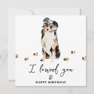 Carte Australian Shepherd Chien maman chiot Animaux Anni