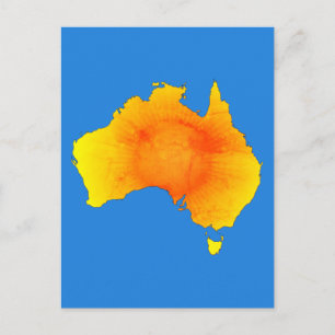 Carte Australie Sunny Style Vintage