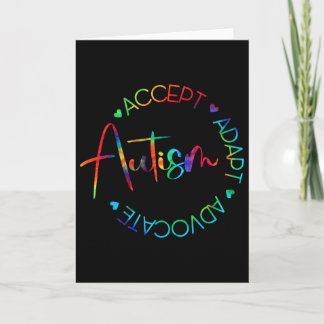 Carte Autism Awareness Accept Adapt Advocate Autism Mom 