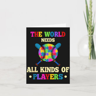 Carte Autism awareness kinds puzzle baseball player boys