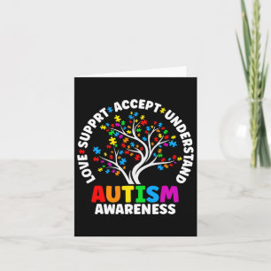 Carte Autisme Aimer Accepter le soutien Autiste Autisme