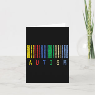 Carte Autisme Coloré Barcode Support Autistic Kids Awar