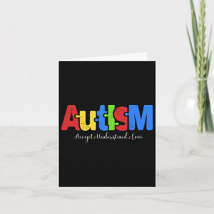 Carte Autisme Puzzle Accepter Comprendre l'amour Autisme