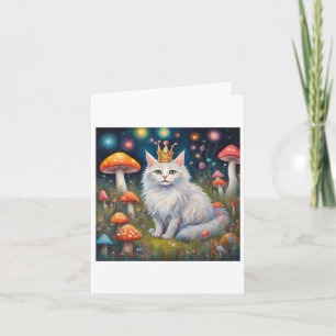 Carte Autocollant de chat royal léger super mignon