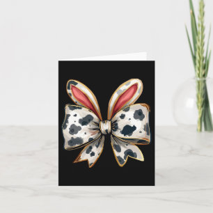 Carte Autocollant Vache Lapin de Pâques