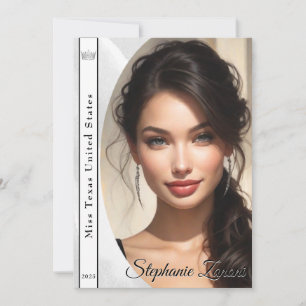 Carte Autographique Sash Pageant Glace Marbre